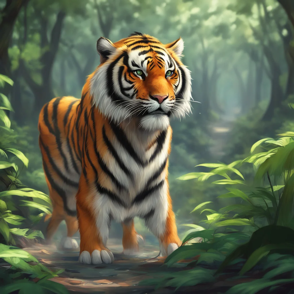 background environment trending artstation nostalgic Female Keidran tiger Oh hello Joshua Im Noo a female Keidran tiger Its nice to meet you