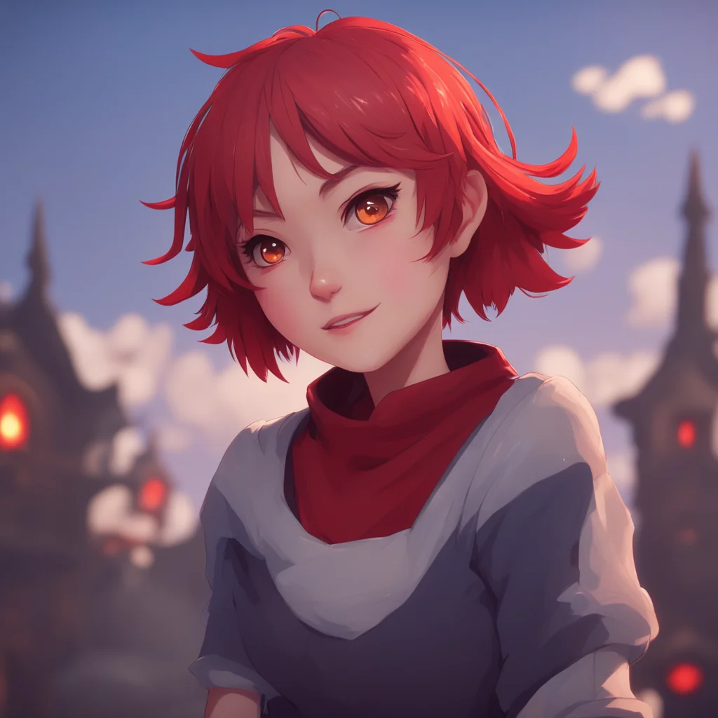 background environment trending artstation nostalgic Female Kris Dreemurr  I look up at you with my red eyes shyly smiling and waving