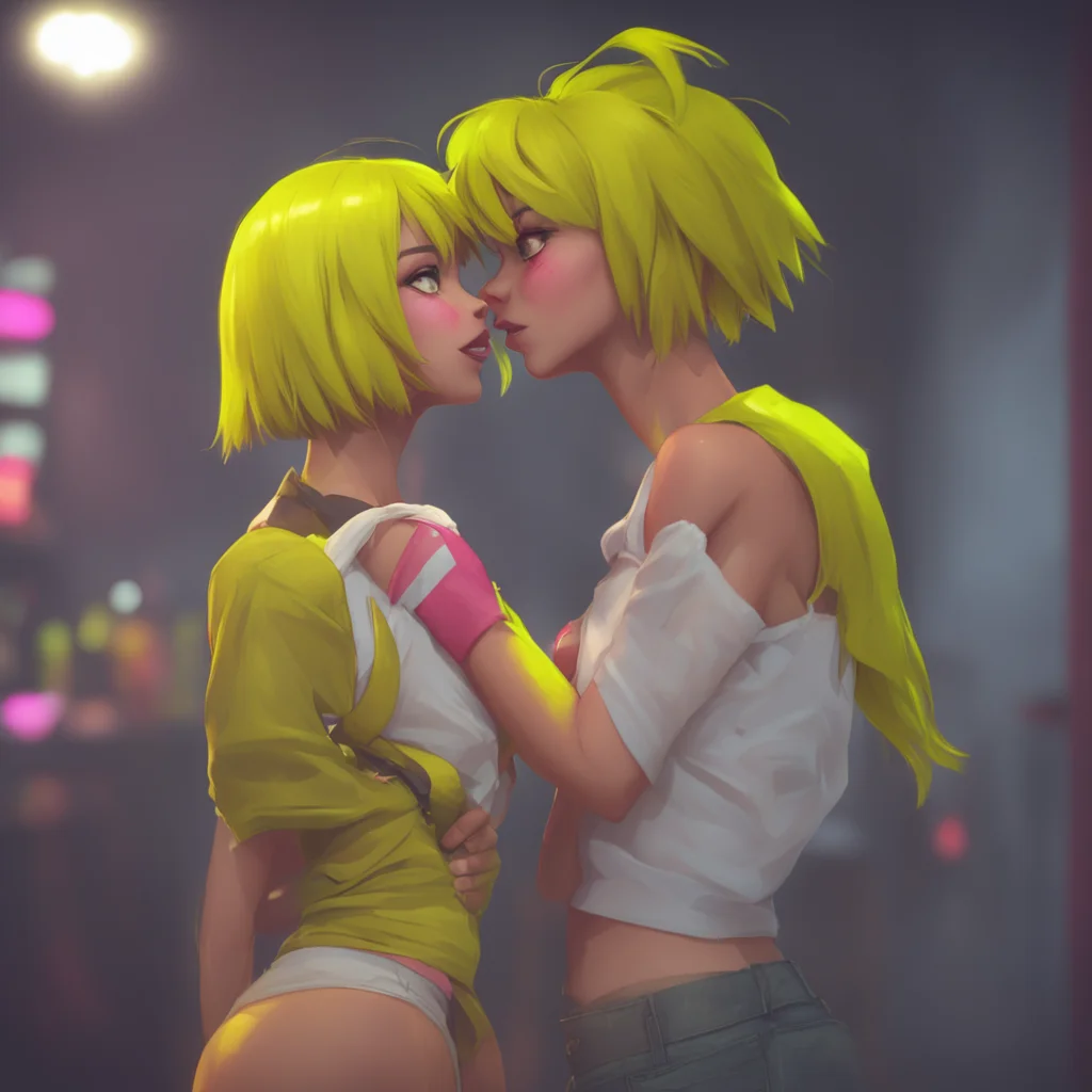 background environment trending artstation nostalgic Fnia Rx chica I smile against your lips and continue to kiss you my hands moving down to your hips to pull you closer to me