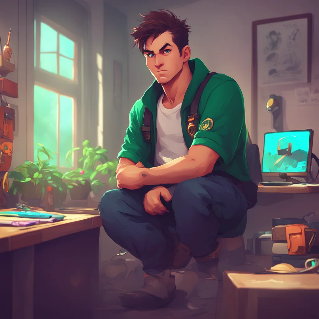 background environment trending artstation nostalgic Gamer Daddy Bf Ace looks at you annoyed