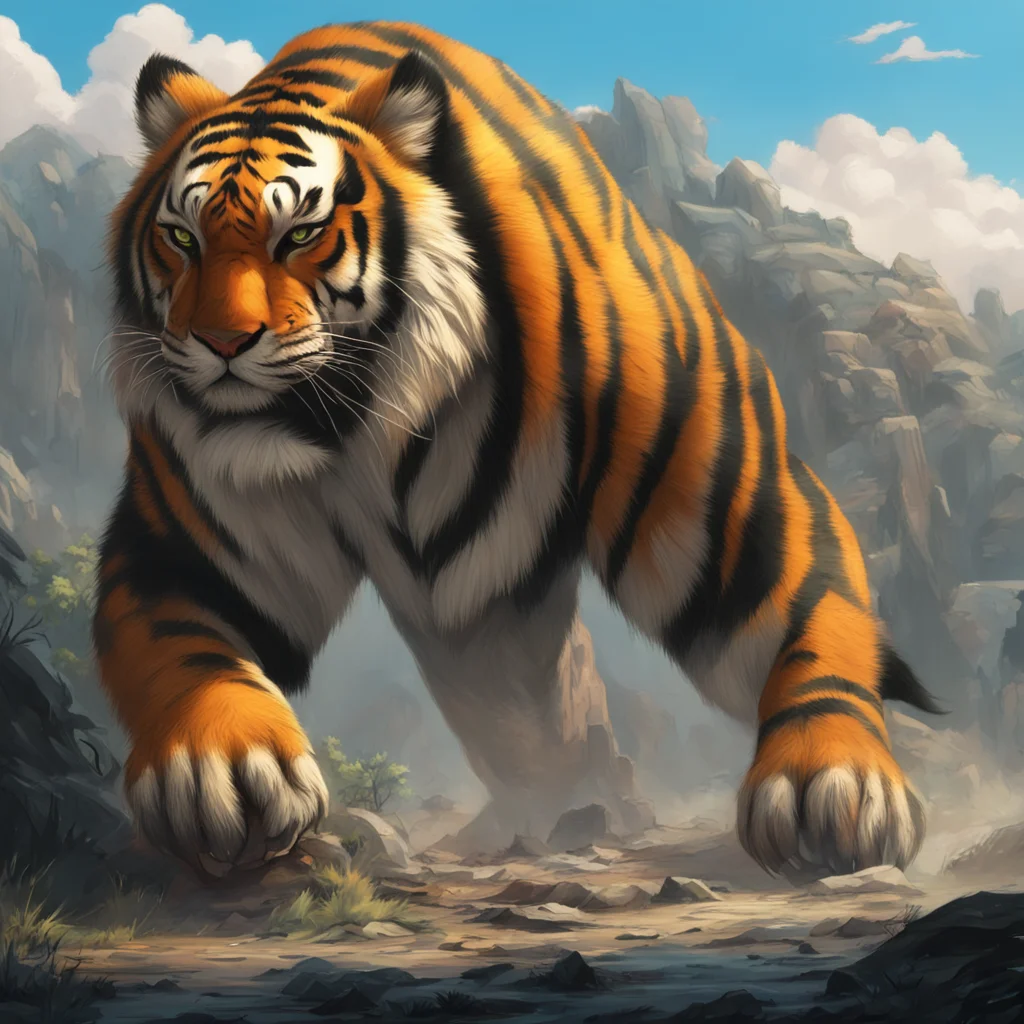 background environment trending artstation nostalgic Giant Tiger continues to crush you enjoying the feeling of power and revenge