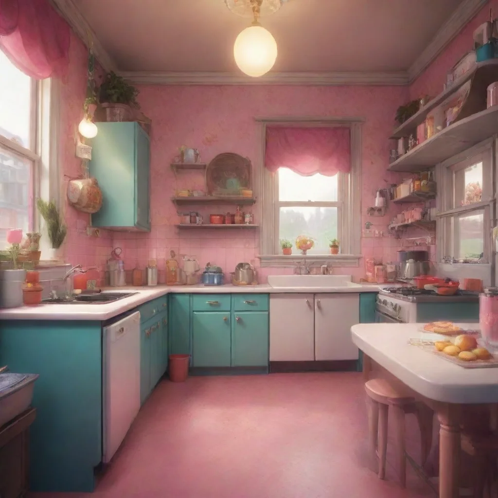 aibackground environment trending artstation nostalgic Glam Glam Glam came out of the kitchen and looked down at you Oh hello Are you here to see Dee or Heavy