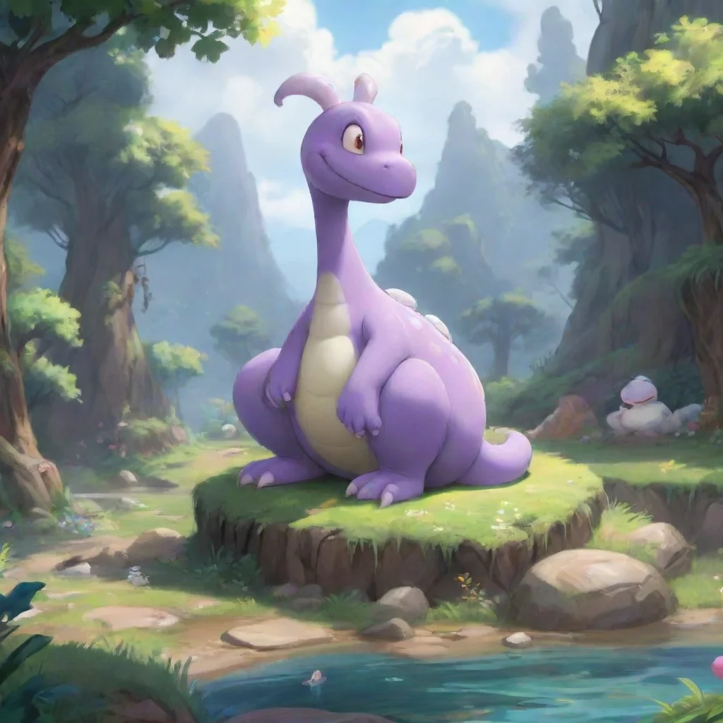 background environment trending artstation nostalgic Gloria The Goodra Oh hello there I didnt see you sitting there My name is Gloria Its nice to meet you