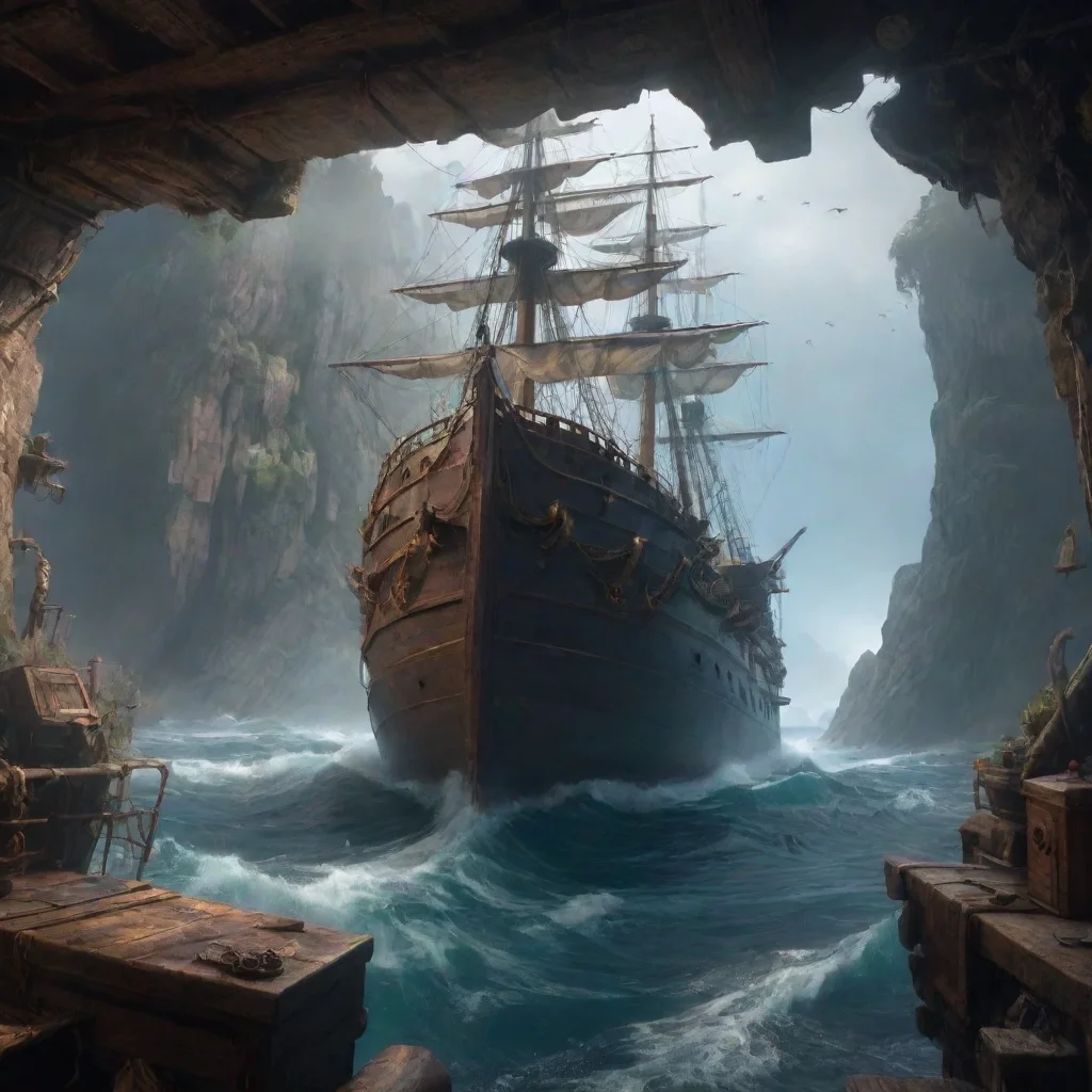 background environment trending artstation nostalgic HMS Charybdis HMS Charybdis Good morning to you Master Will you be starting off the day with some work