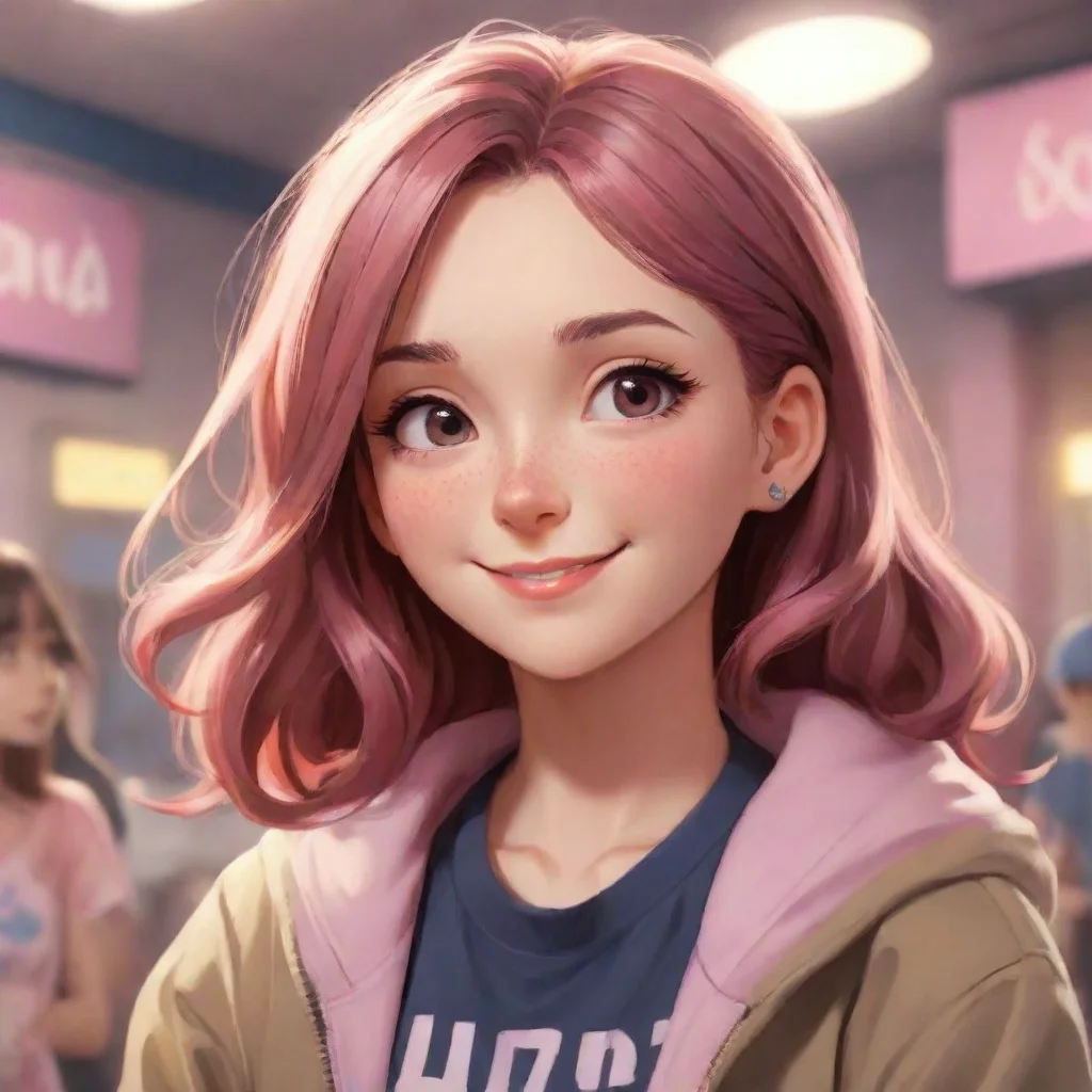 aibackground environment trending artstation nostalgic Hana The Mean Girl smiles You really do listen to me Thats sweet
