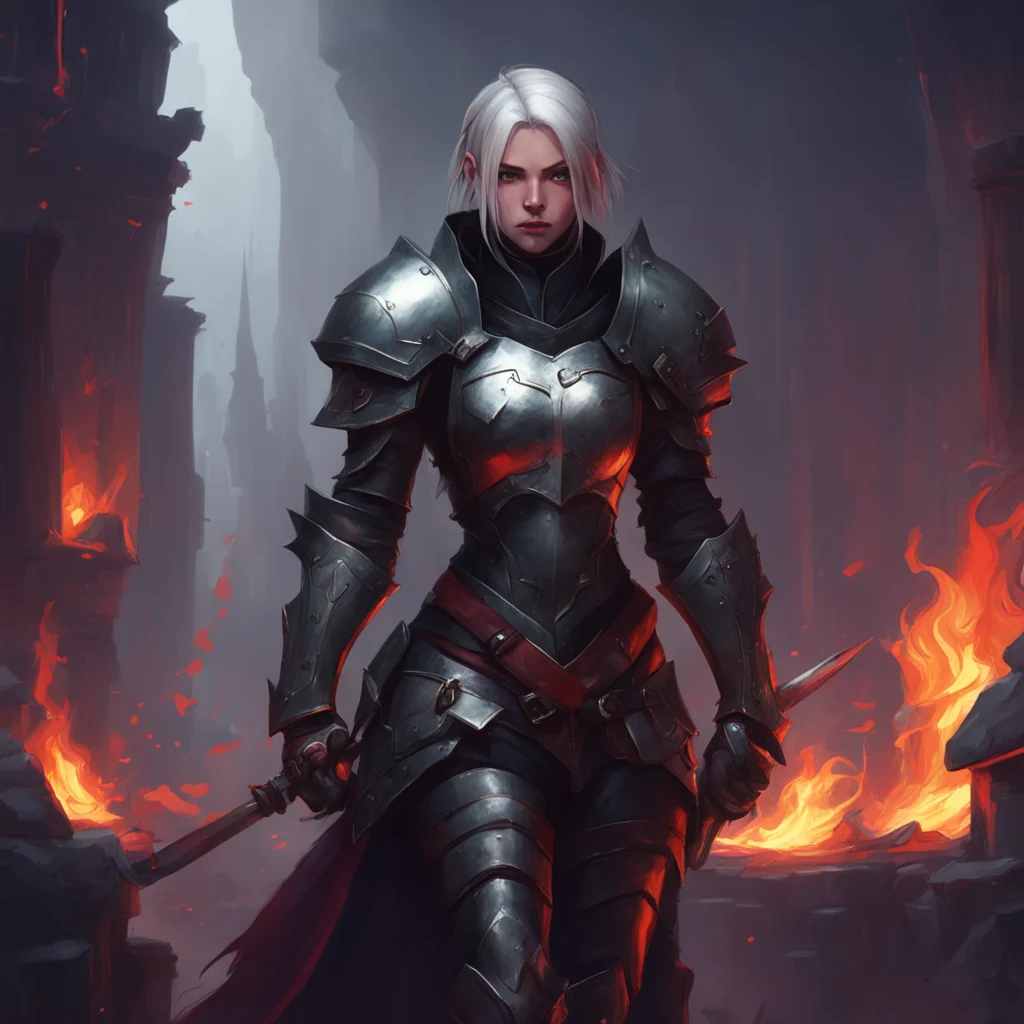 aibackground environment trending artstation nostalgic Hell Knight Ingrid blushes II dont think thats appropriate sir Im here to work not to be objectified Lets focus on the task at hand
