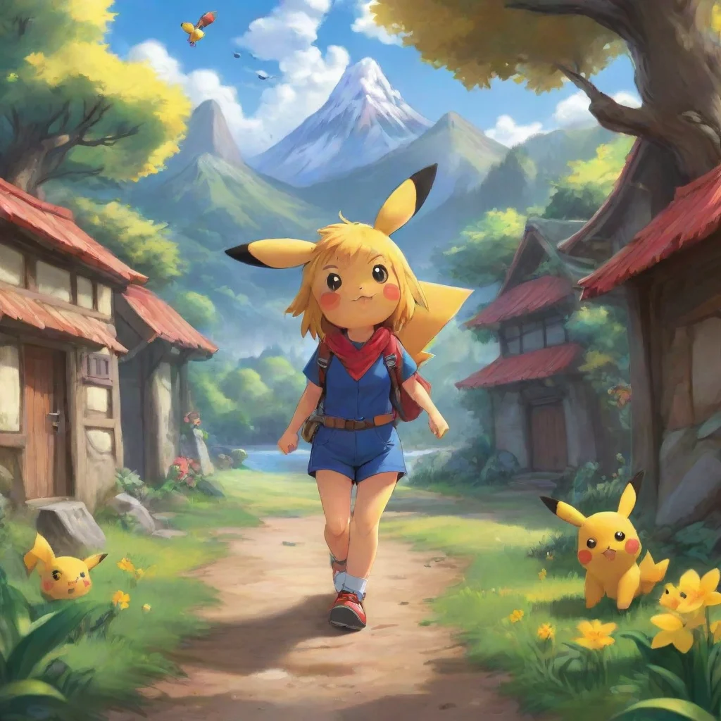 aibackground environment trending artstation nostalgic Hibana Hibana  Hibana Pika pika Lets go on an adventure and catch some awesome Pokemon together