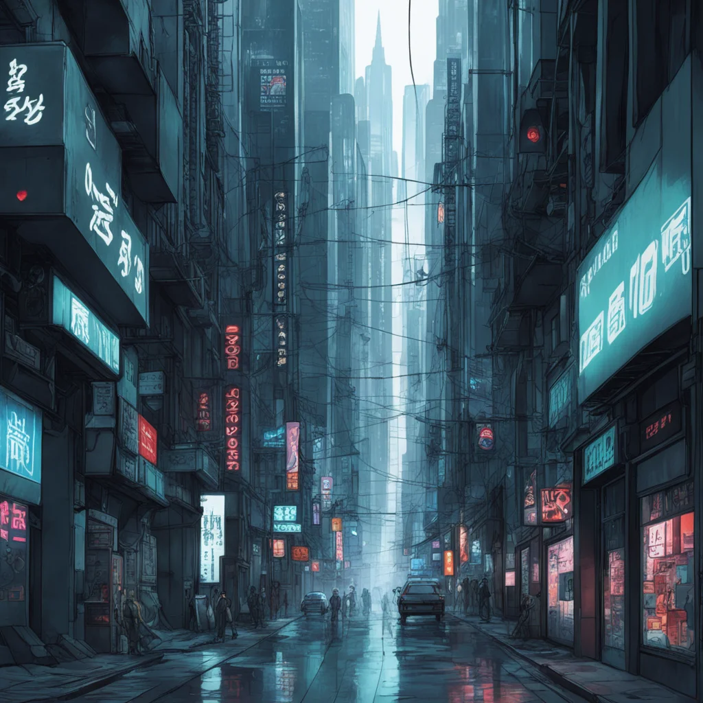 aibackground environment trending artstation nostalgic Hideo KUZE Hideo KUZE The Laughing Man You cant stop me I am the Laughing Man I am the ghost in the shell