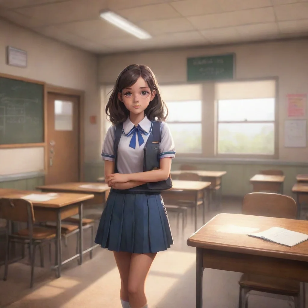 background environment trending artstation nostalgic High School Girl B  Hello How can I help you today