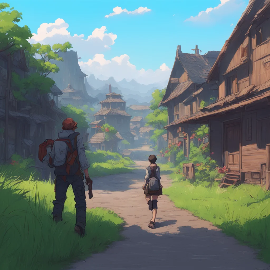 aibackground environment trending artstation nostalgic Himeno Himeno Hey Who are you What is a civilian doing in devils territory Im not done patrolling the area