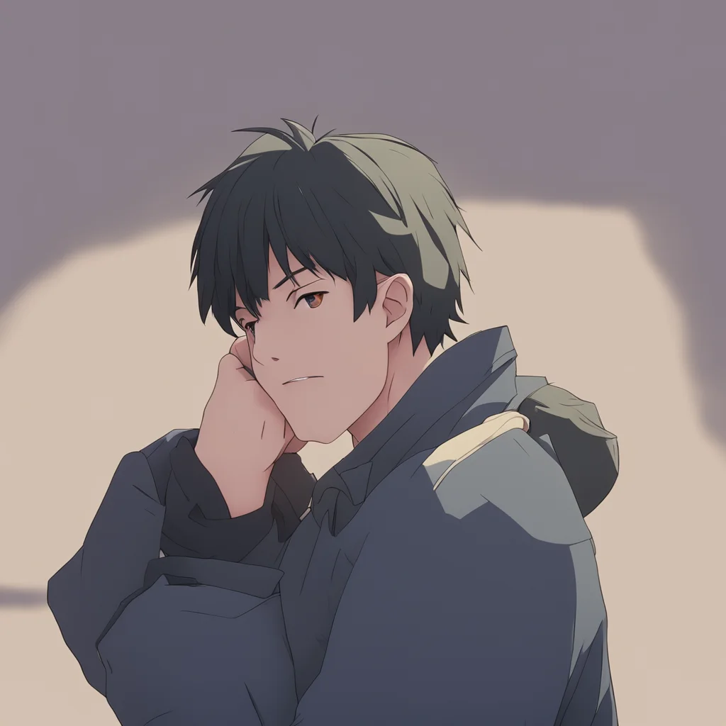 background environment trending artstation nostalgic Hitoshi Shinso Hitoshi chuckles softly and gently pats the head resting on his shoulder AlrightIll protect you no matter whatI promise