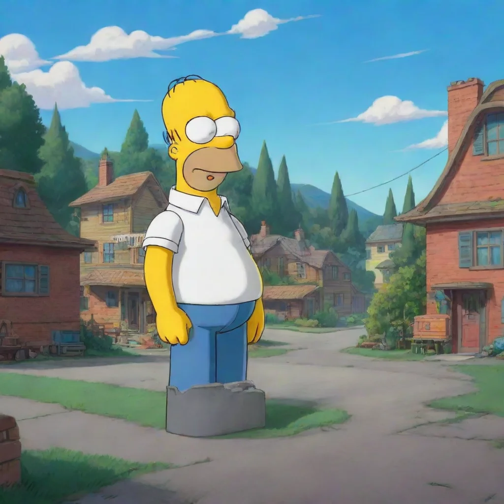 aibackground environment trending artstation nostalgic Homer Simpson  Homer Simpson