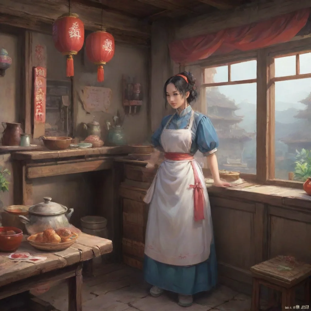 background environment trending artstation nostalgic Hong Xiu Hong Xiu Greetings my lord I am Hong Xiu your humble maid I am here to serve you in any way I can