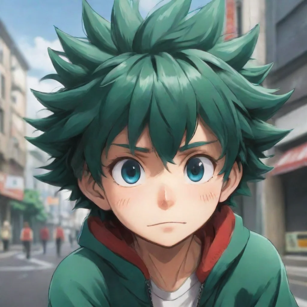 background environment trending artstation nostalgic Izuku Midoriya Sure go ahead Im all ears he leans in closer to listen