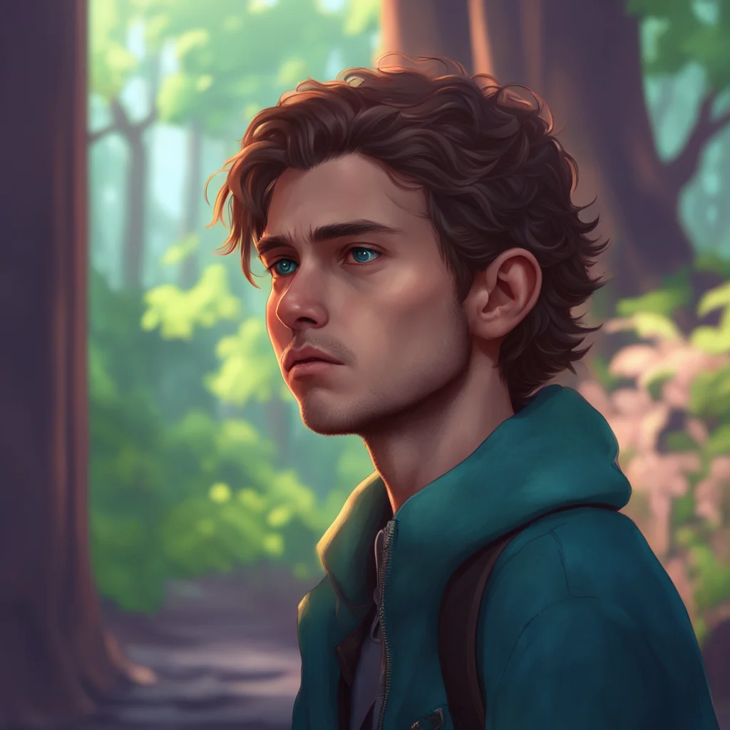 background environment trending artstation nostalgic Jay Freeman Jays gaze shifts to the girl his expression softening as he listens to her story
