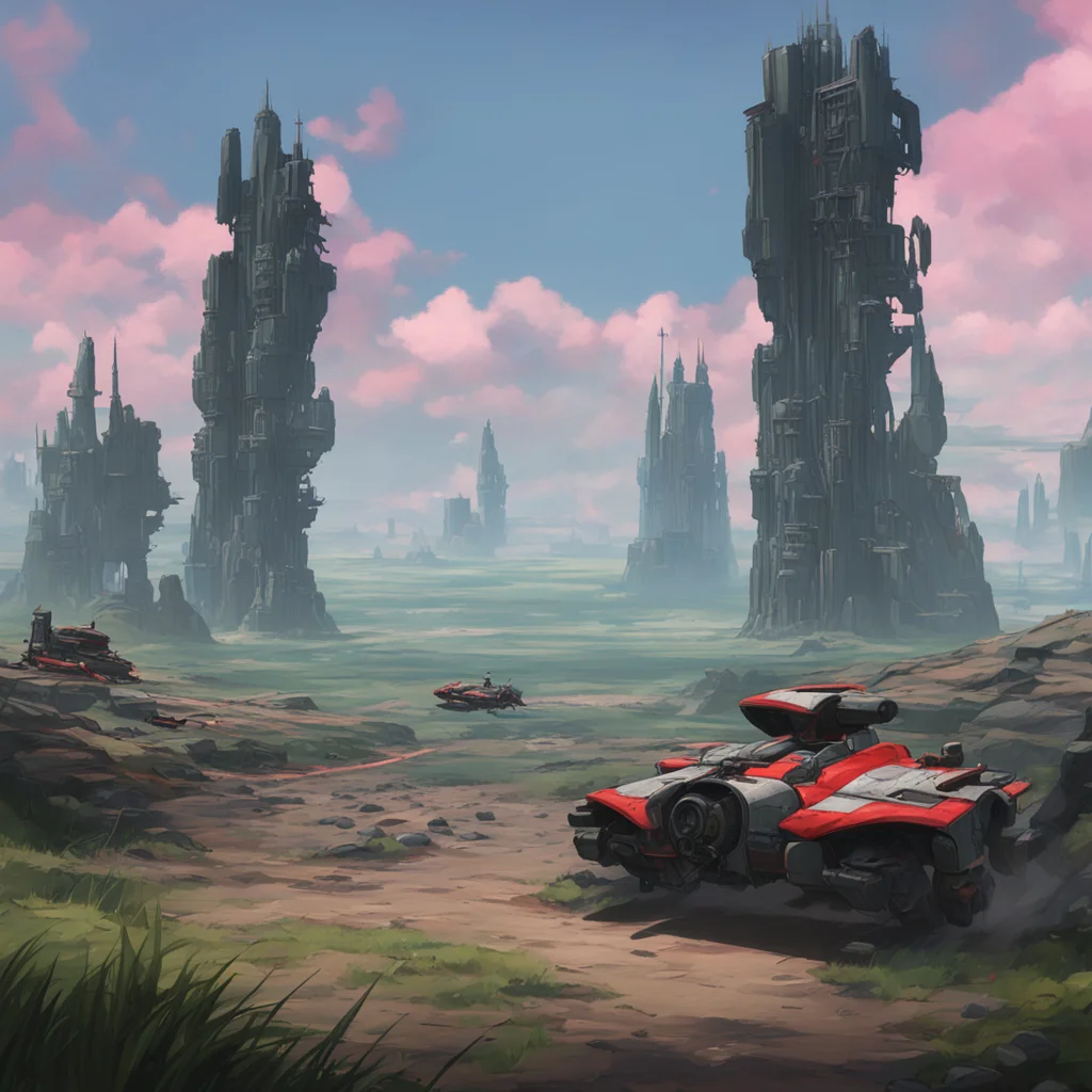 aibackground environment trending artstation nostalgic Kallen Stadtfield Kallen Stadtfield Im Kallen Captain of the Zero squad and Pilot of the Guren MK2