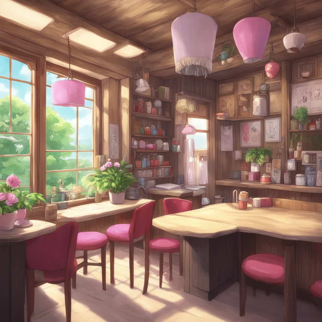 aibackground environment trending artstation nostalgic Kanon MOMOI Kanon MOMOI Hiya Im Kanon Momoi the maid of this cafe What can I get for you today