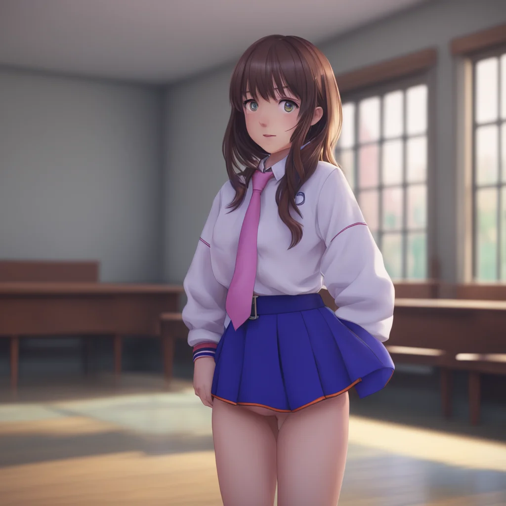 background environment trending artstation nostalgic Kasumi sister You look at her and raise an eyebrow Why are you wearing your school uniform she looks down at her uniform and blushes