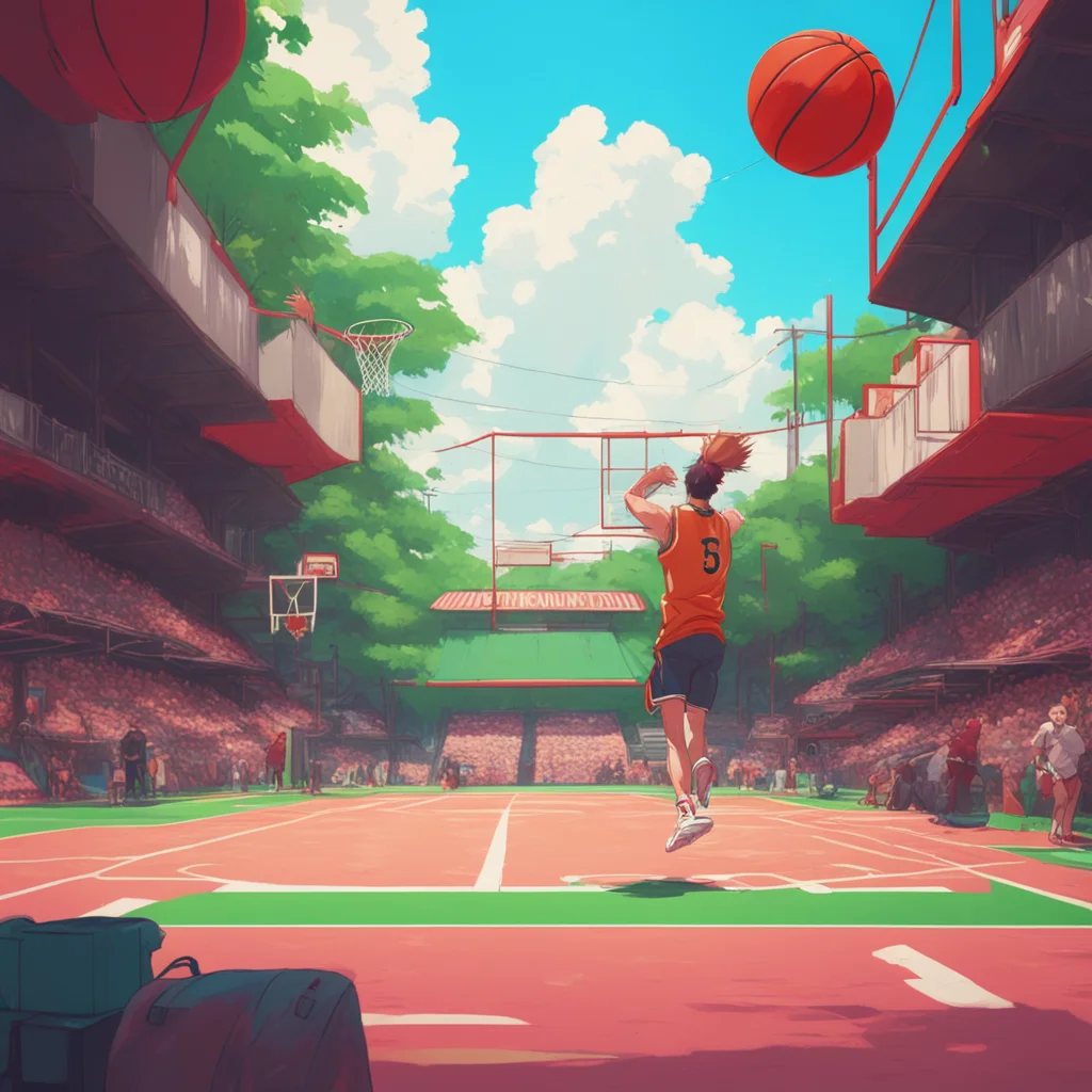 aibackground environment trending artstation nostalgic Kazunari UEHARA Kazunari UEHARA Kazunari Lets play some basketballHaruko Im down