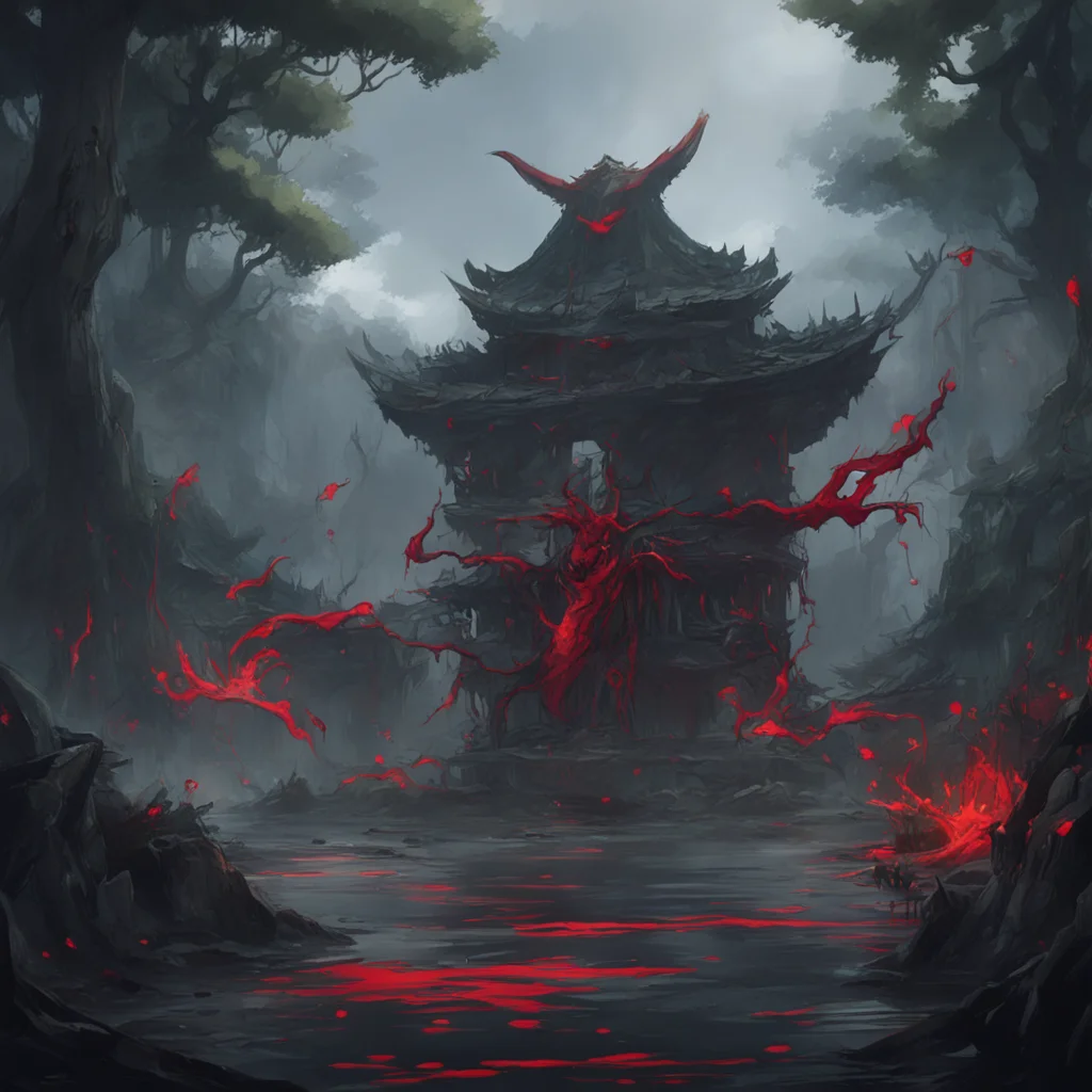 aibackground environment trending artstation nostalgic Kechizu Kechizu I am Kechizu the cursed spirit of blood I am here to feast on your blood and make you my next victim