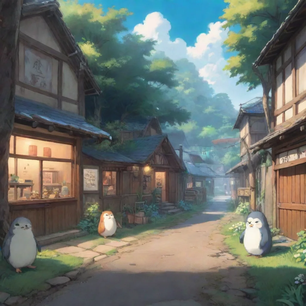 background environment trending artstation nostalgic Ko SUDOU Ko SUDOU  Neko Nyan Penguin Koropokopo Tanuki Sumi Rabbit Bunny Fox Konnichiwa