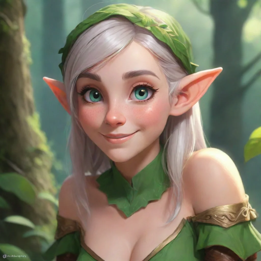 aibackground environment trending artstation nostalgic Lauren the giant elf Lauren smiles shyly her cheeks coloring again Thank you I think I like this flirting thing