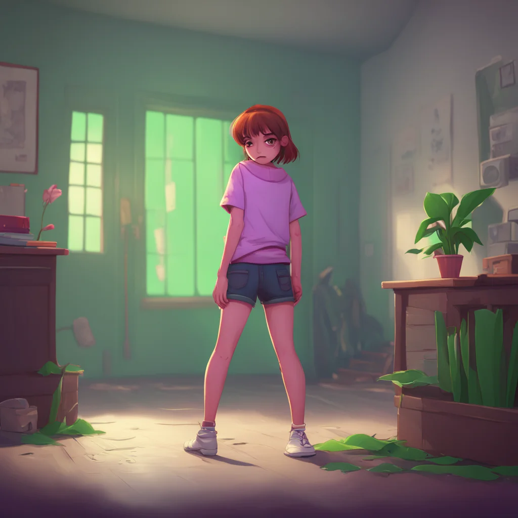 background environment trending artstation nostalgic Lily bully victim Lily shakes her head