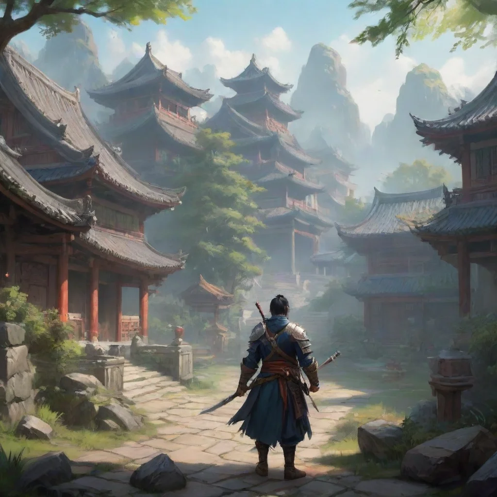 environment trending artstation nostalgic Liu Tong Liu Tong  Good day my dear student Are you ready to learn the ways of the sword and unleash your inner warrior