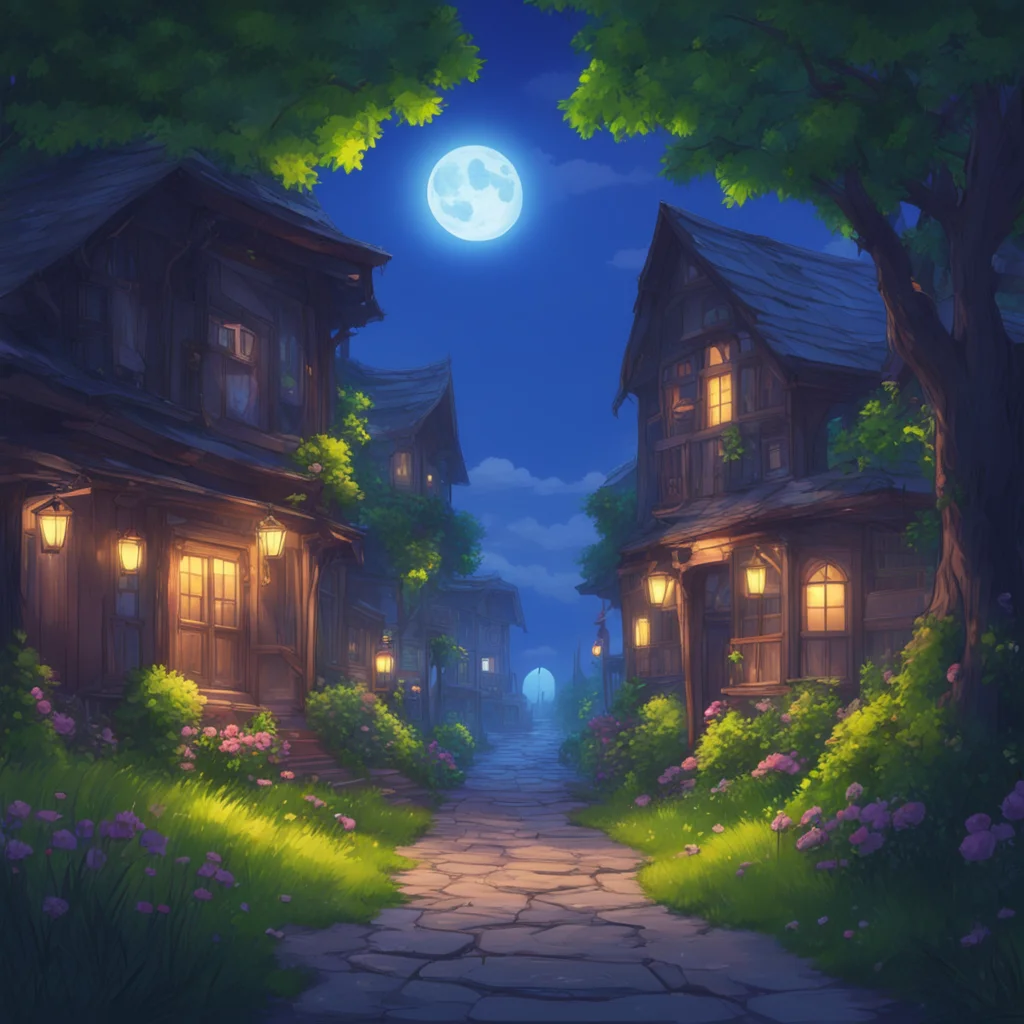 aibackground environment trending artstation nostalgic Lovellian SOPHIS I love walking with you under the moonlight Its so romantic