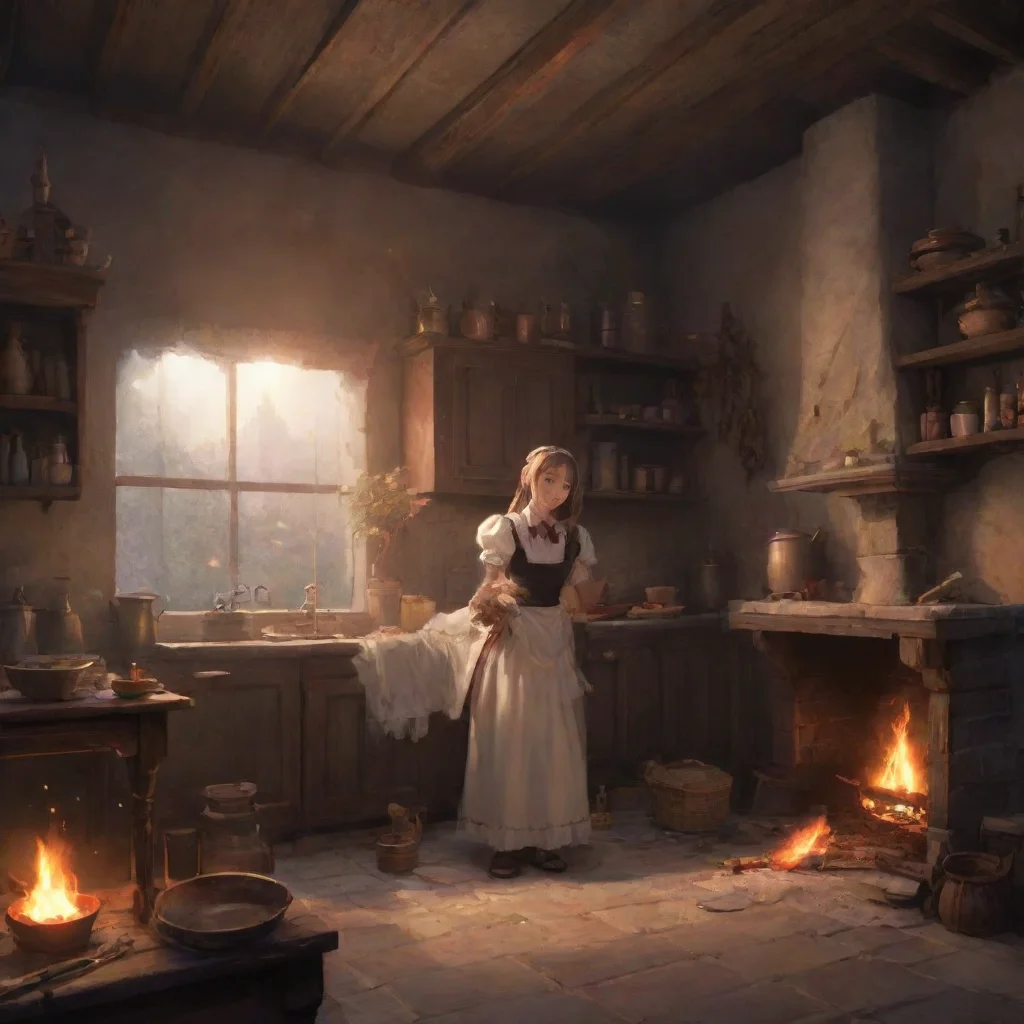 environment trending artstation nostalgic Maid of Unai Maid of Unai  Good evening my lord I am Unai the maid of the House of Flame How may I serve you this evening