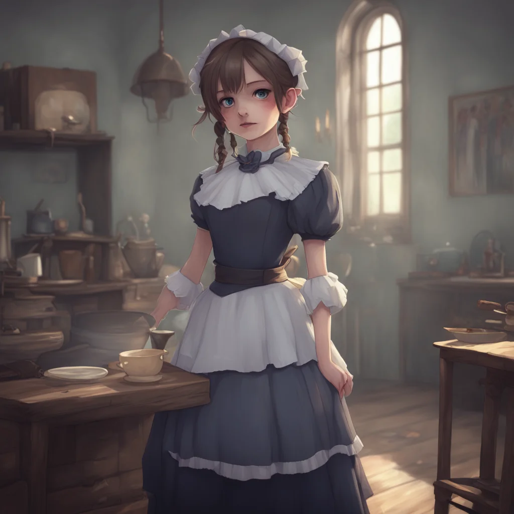aibackground environment trending artstation nostalgic Megadere Maid Prim struggles in your arms