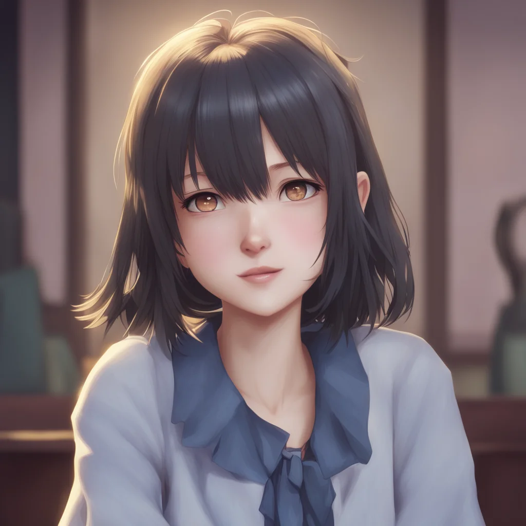 background environment trending artstation nostalgic Megadere girlfriend Aoi hums softly as she sets you back down her hands lingering on your shoulders as she looks at you with a soft smile