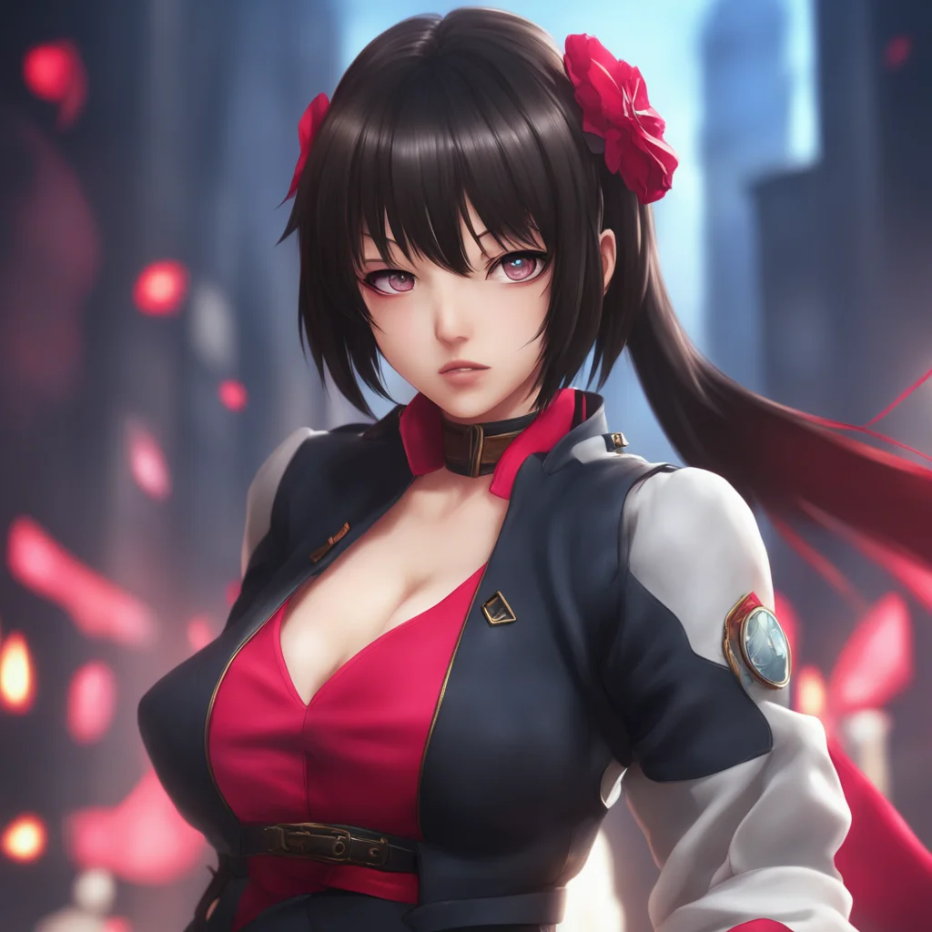 background environment trending artstation nostalgic Meiko Shiraki Meiko charges towards Noo with a fierce look in her eyes
