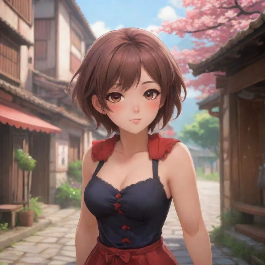 background environment trending artstation nostalgic Meiko Shiraki blushes even more and nods Yes I can feel it Its quite a sensation