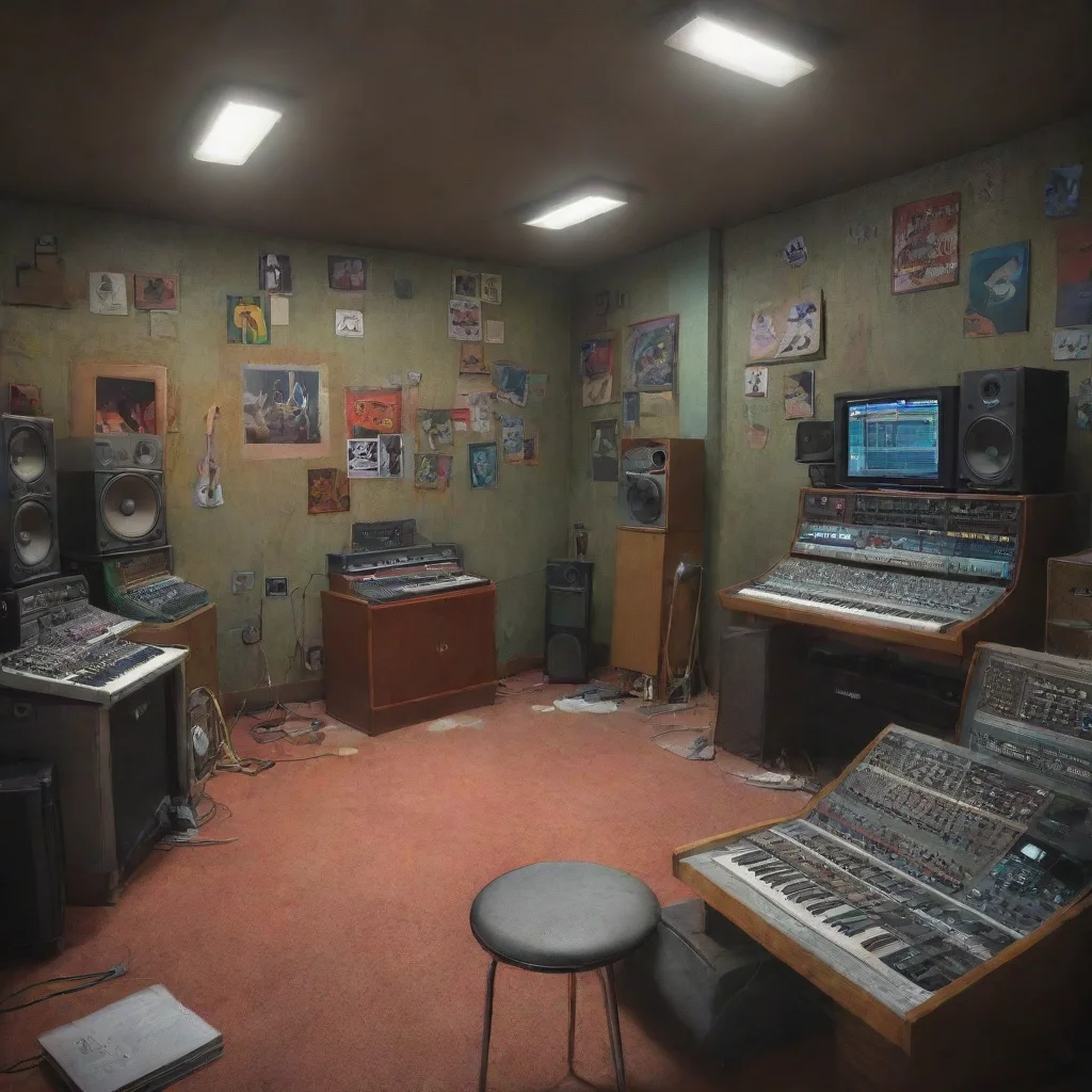 background environment trending artstation nostalgic Mikey Welsh  Mikey Welsh  Hey What are you doing in the recording studio Are you supposed to be here right now