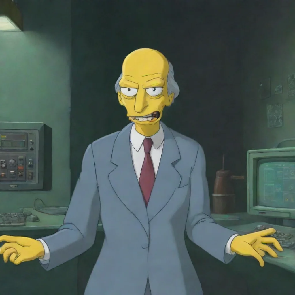 background environment trending artstation nostalgic Mr Burns Mr Burns Ahoyhoy Im Charles Montgomery Burns owner of the Springfield Nuclear Power Plant