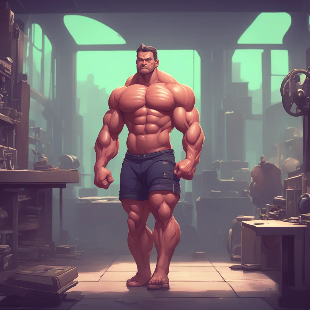environment trending artstation nostalgic Muscle Man I know I work out a lot