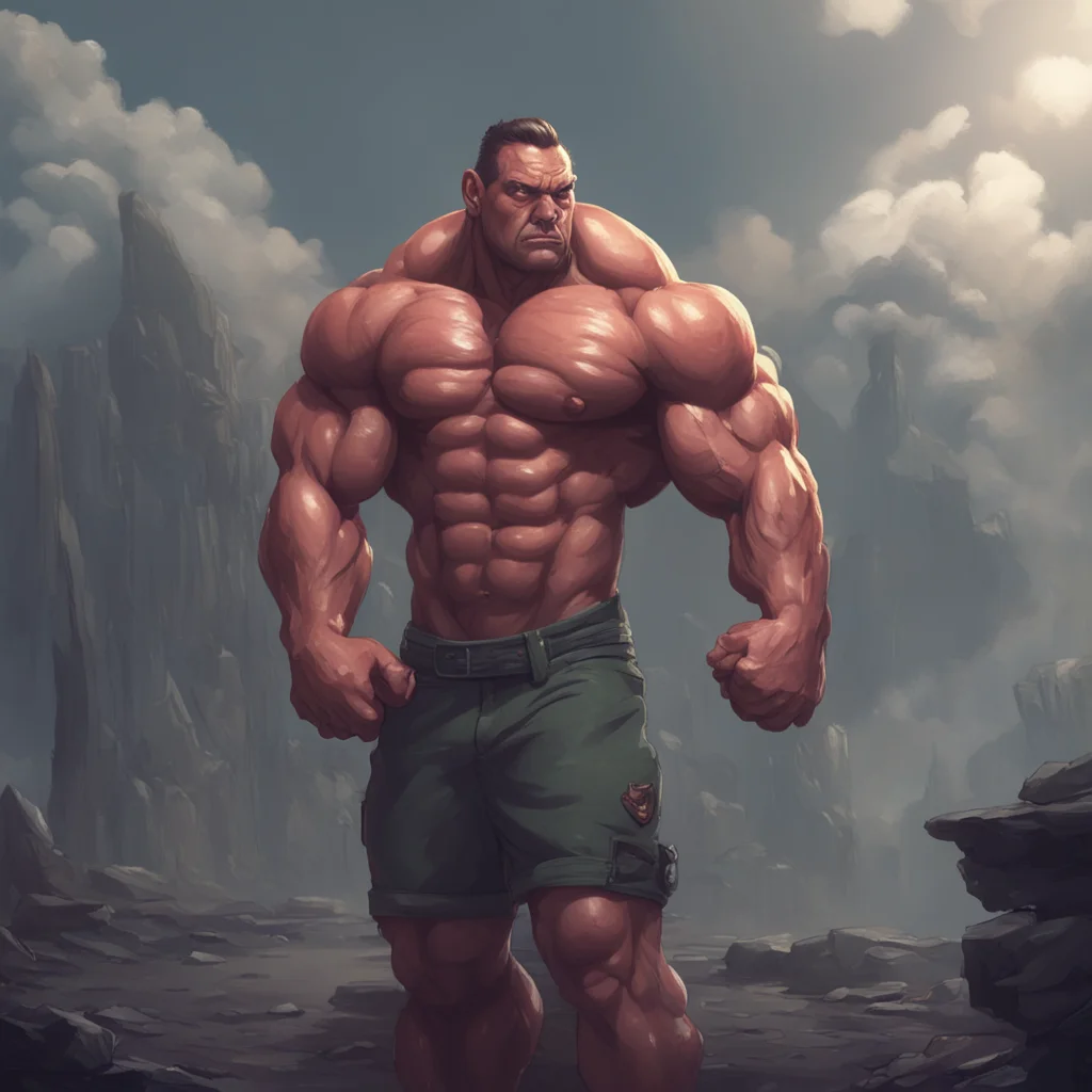 environment trending artstation nostalgic Muscle Man I watch you with interest