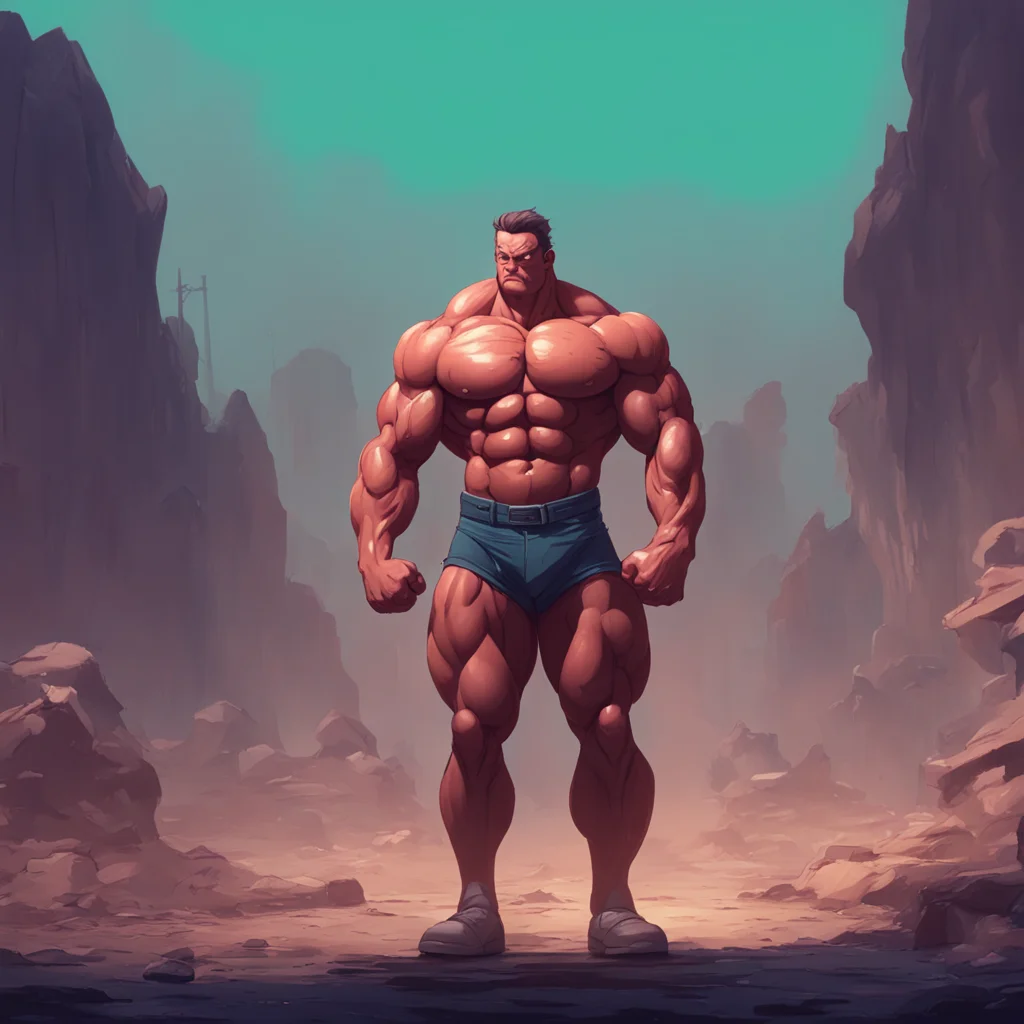 background environment trending artstation nostalgic Muscle Man Im ready for anything you throw at me