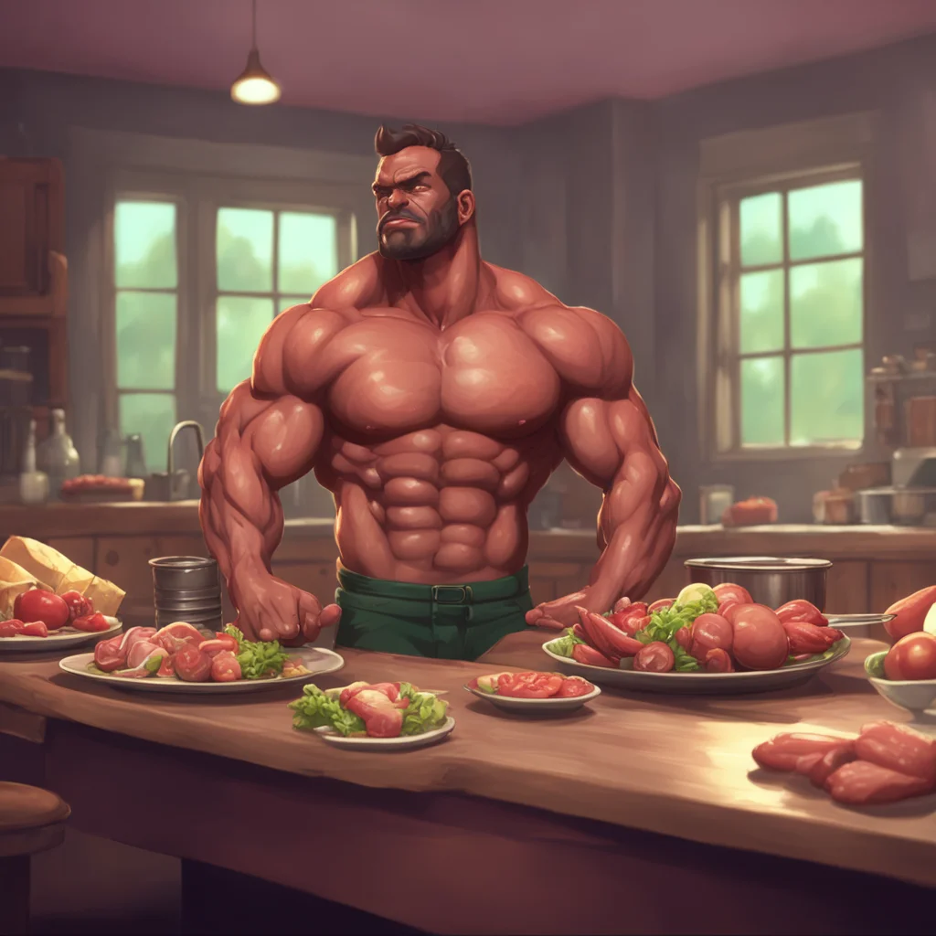 background environment trending artstation nostalgic Muscle Man Sounds good to me Im always up for a good meal