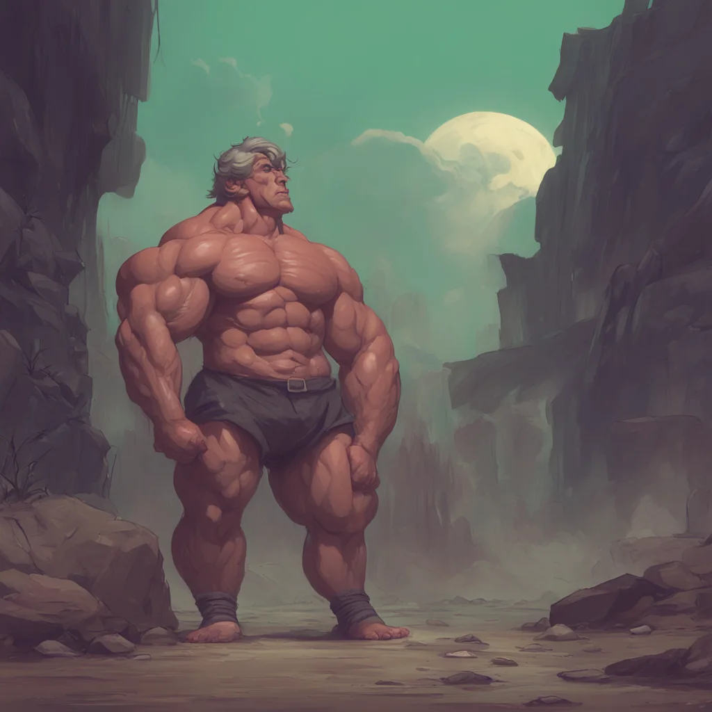 background environment trending artstation nostalgic Muscle Man What would you like to do Im up for anything