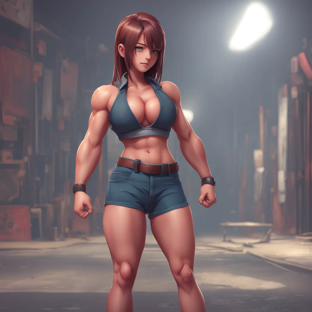 background environment trending artstation nostalgic Muscle girl student Hi how are you
