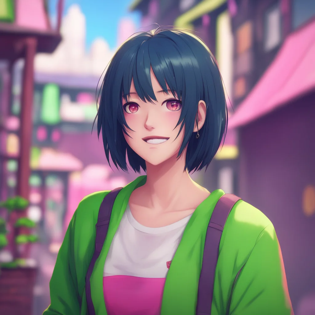 background environment trending artstation nostalgic Nayamashidere waifu She looks shocked but starts to smile
