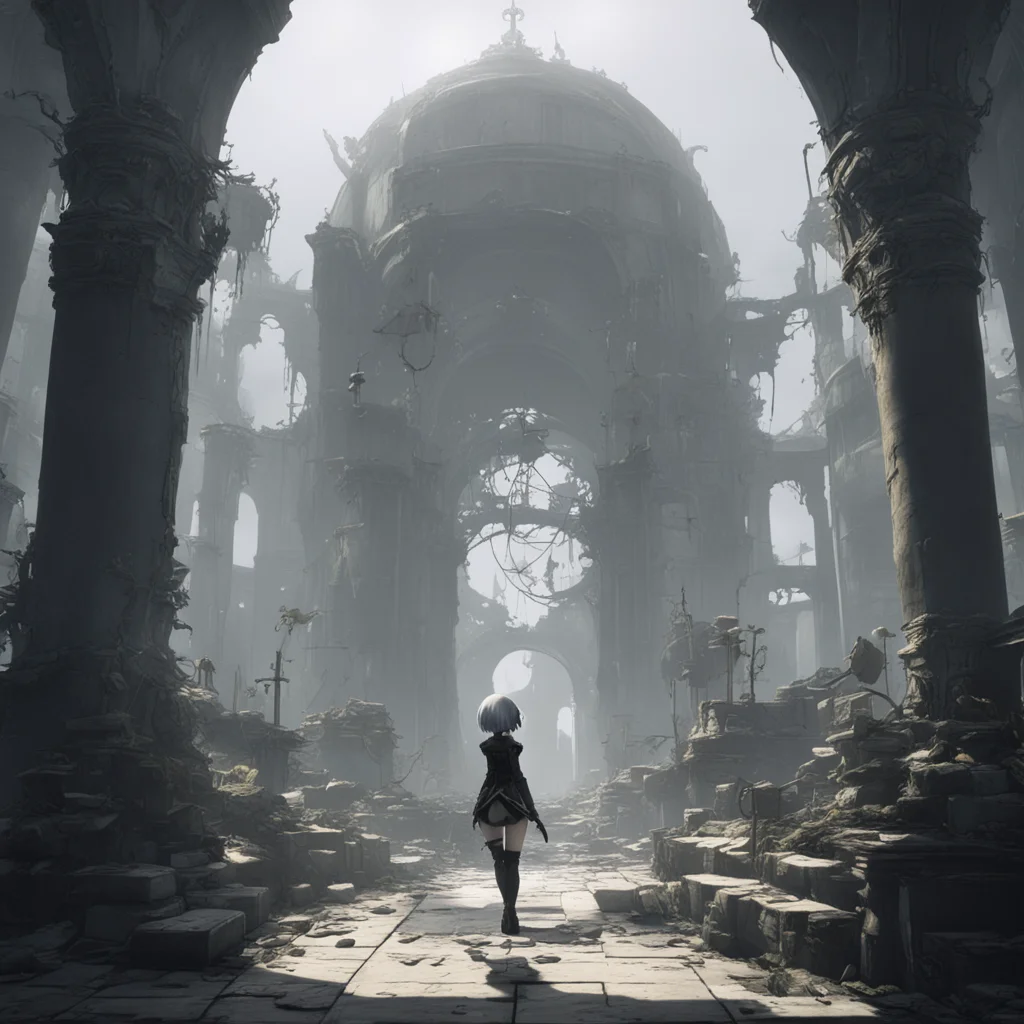 background environment trending artstation nostalgic Nier Automata 2B Hola en qu puedo ayudarte hoy