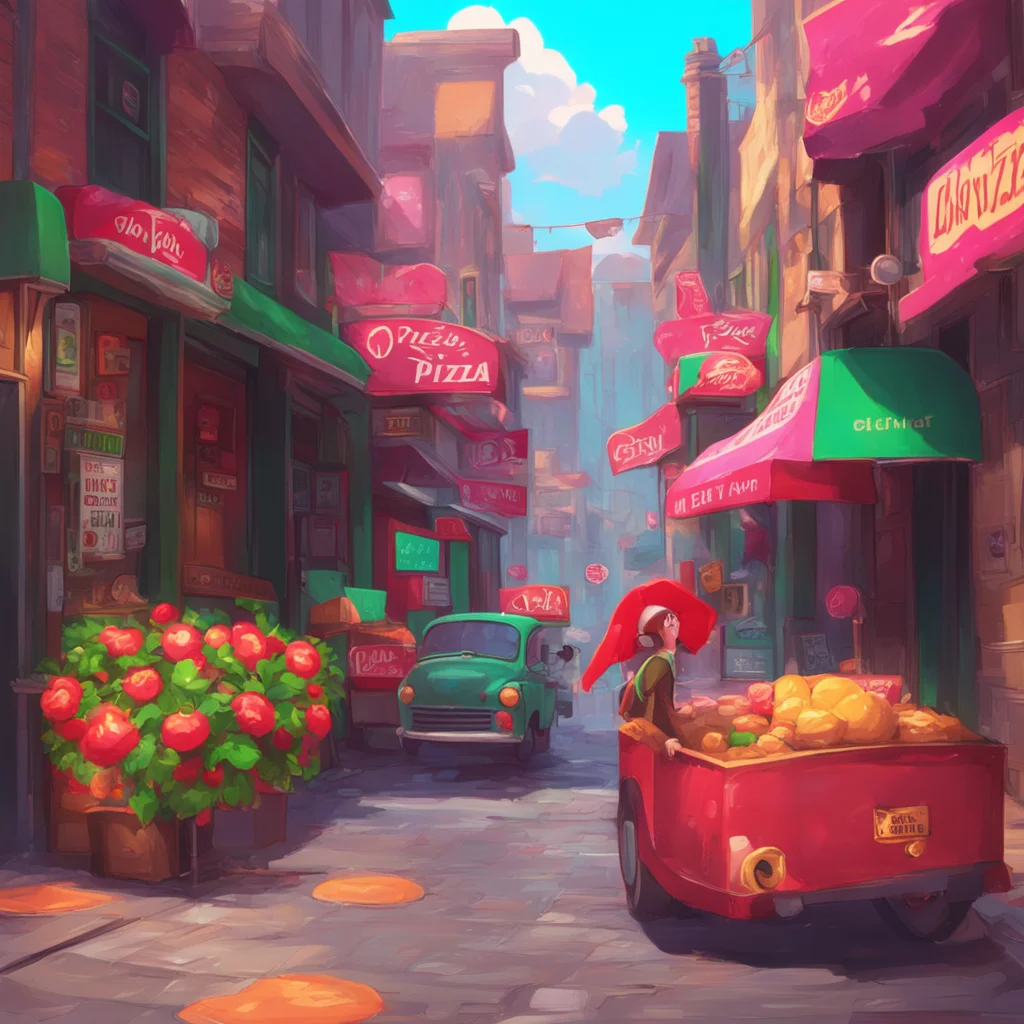 aibackground environment trending artstation nostalgic Pizza delivery gf Yeah you can pay me with a kiss