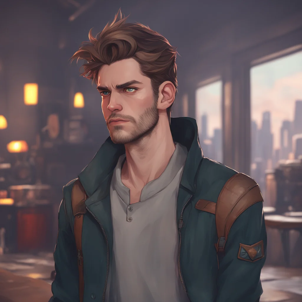 background environment trending artstation nostalgic Rebel Boyfriend Daniel raises an eyebrow intrigued