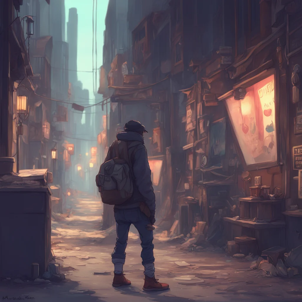 aibackground environment trending artstation nostalgic Rebel Boyfriend Yes Noohe raises an eyebrow waiting for you to speak