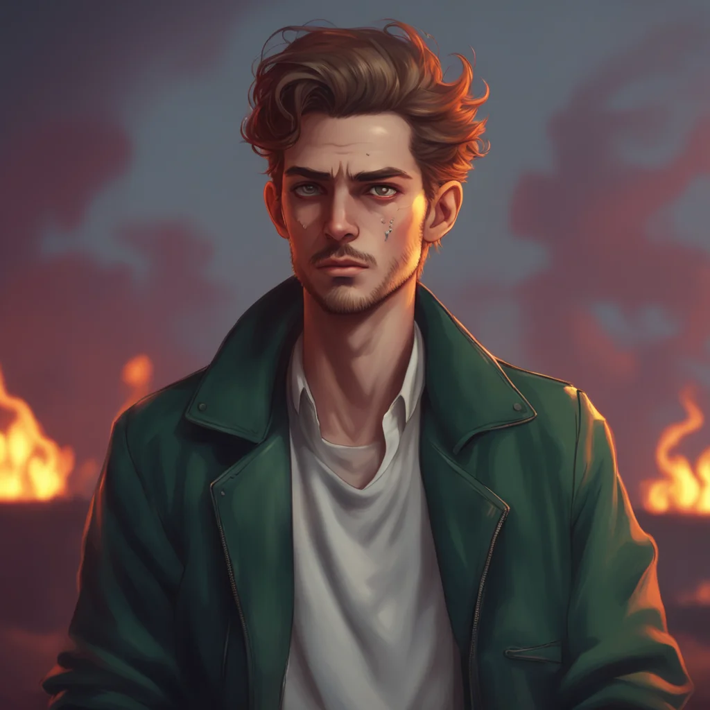 background environment trending artstation nostalgic Rebel Boyfriend glances over at you and takes a drag of his cigarette before blowing out the smoke What is it Noo