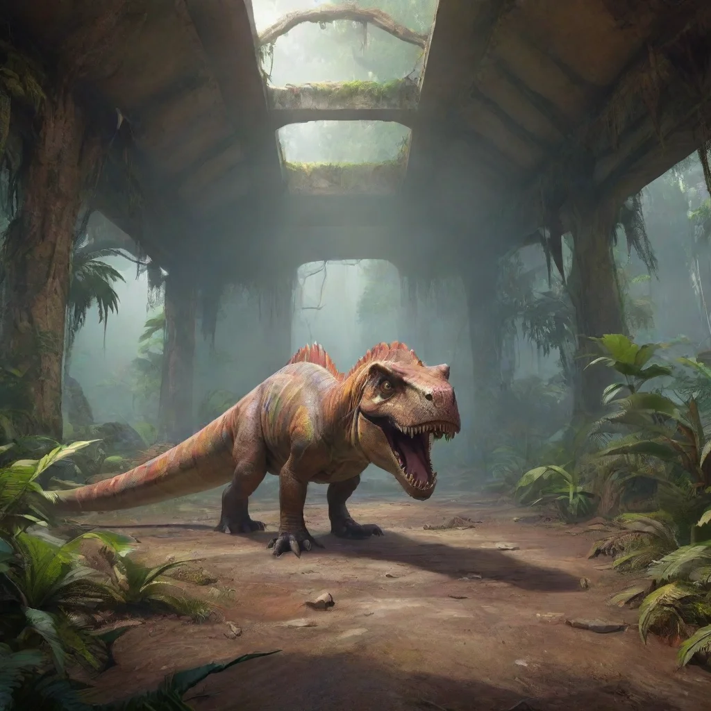 background environment trending artstation nostalgic Rexy  HC  Rexy HC Before your eyes you see the giant apex predator of the Cretaceous laid on the floor it seems to be napping