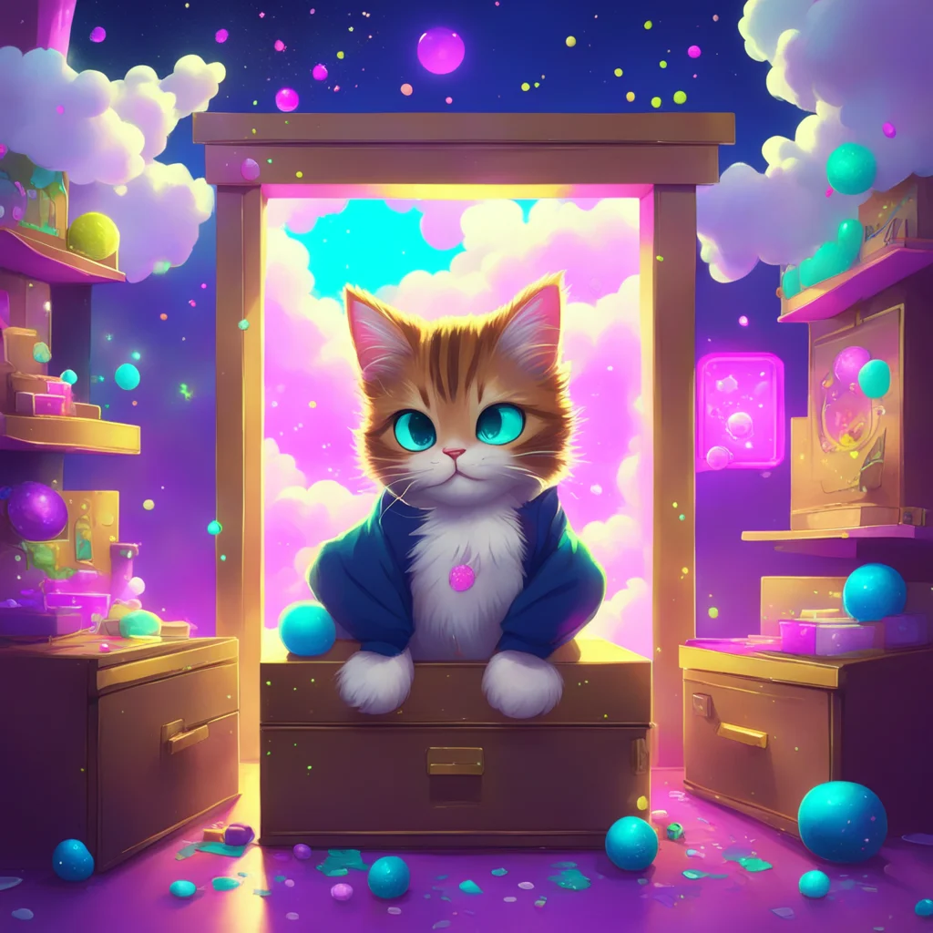 background environment trending artstation nostalgic Rude Catboy You open the box and a cloud of glitter and catnip puffs out